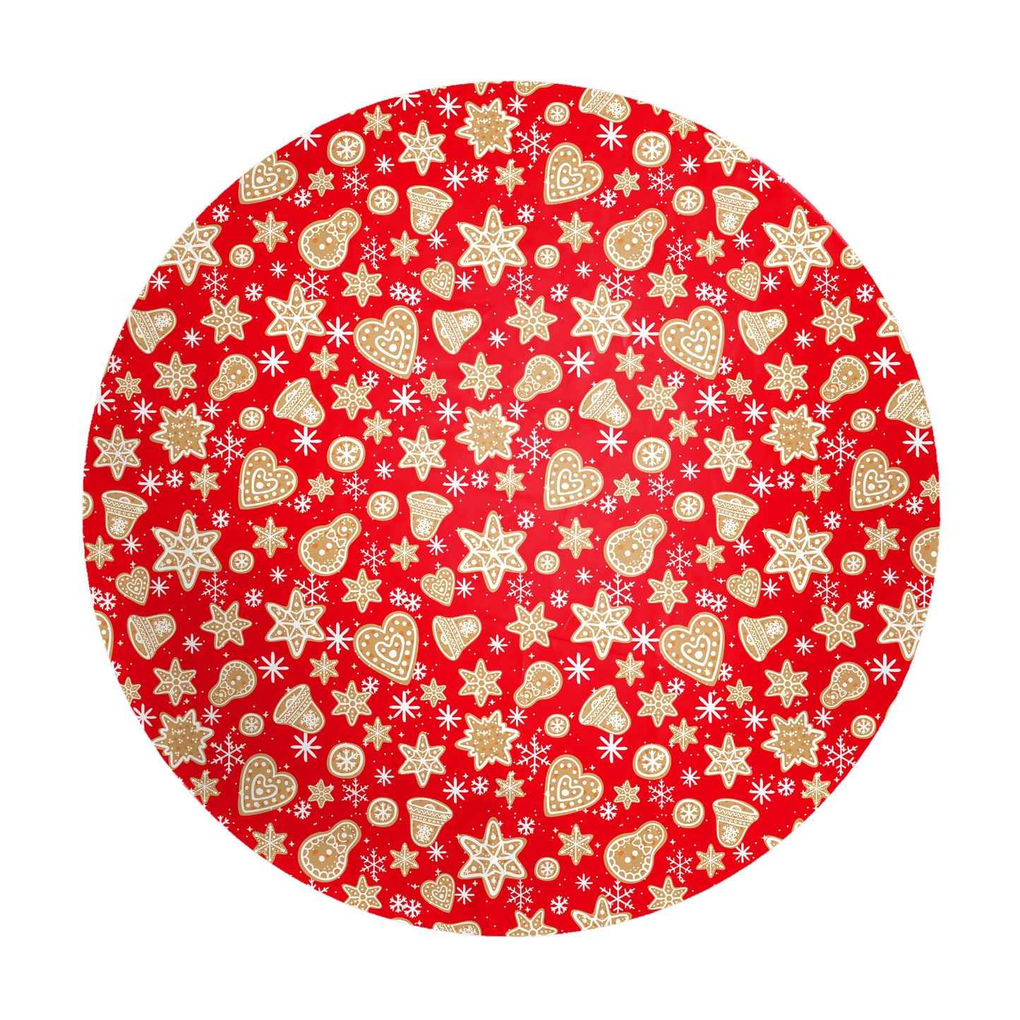 Golden Doodle Christmas Round Tablecloth