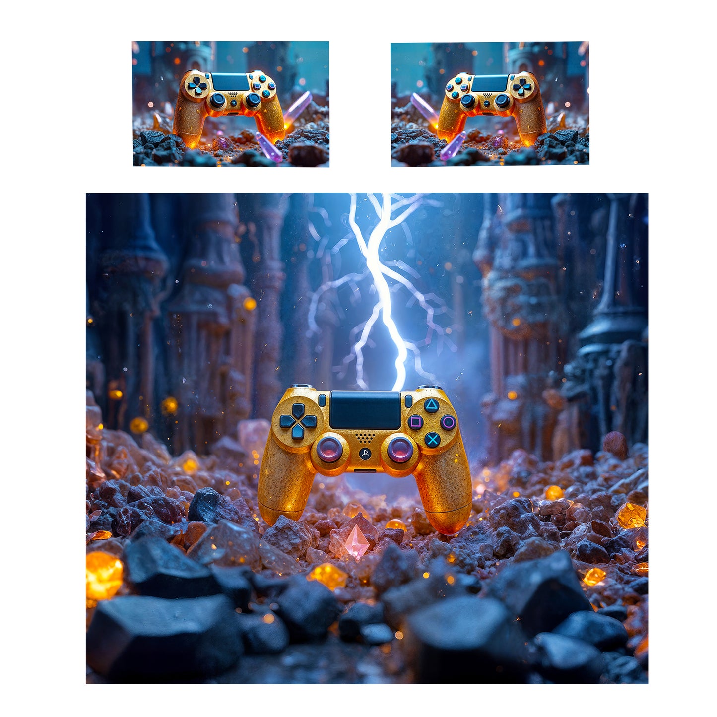 Golden Game Controller Duvet Cover Set