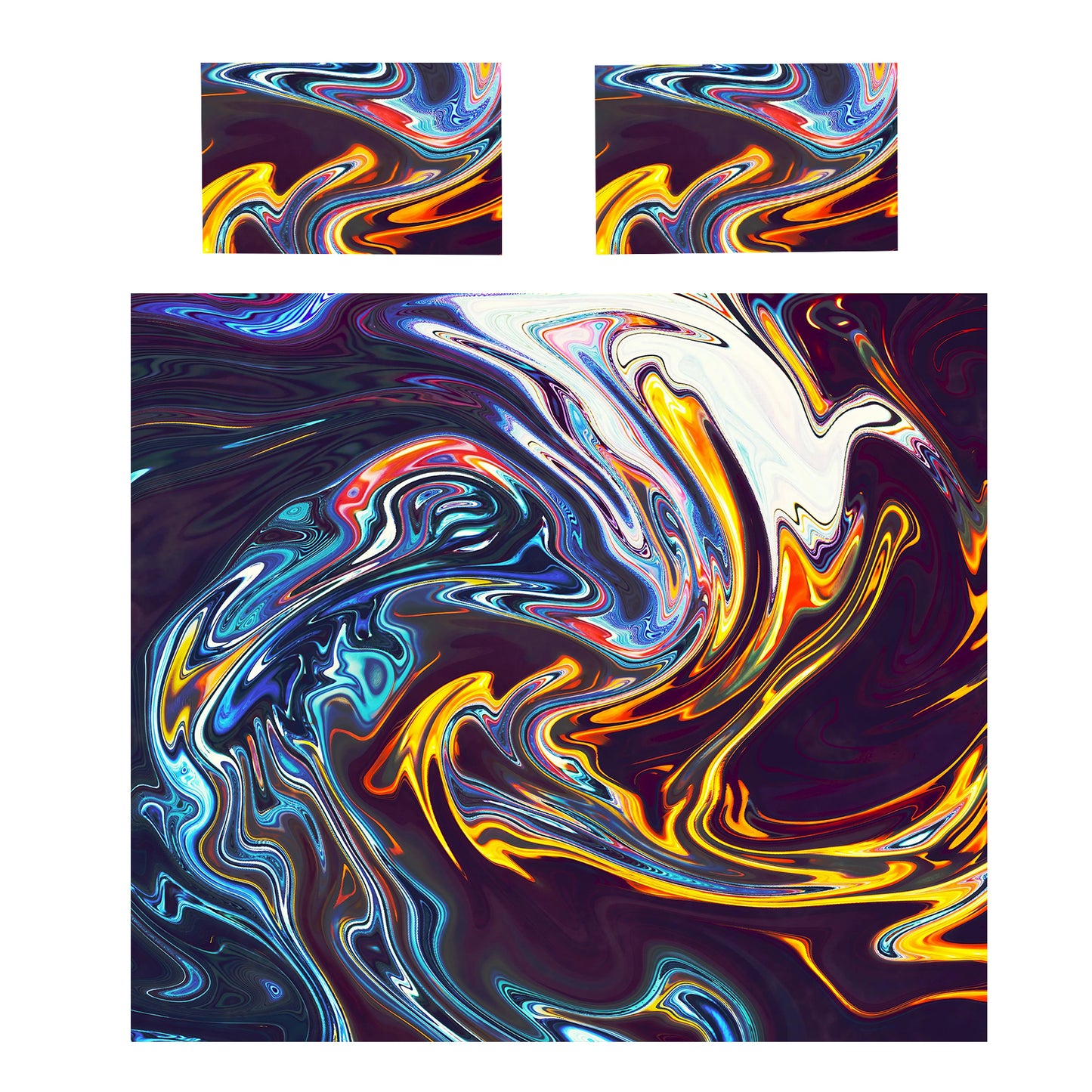 Golden Swirl Duvet Cover Set