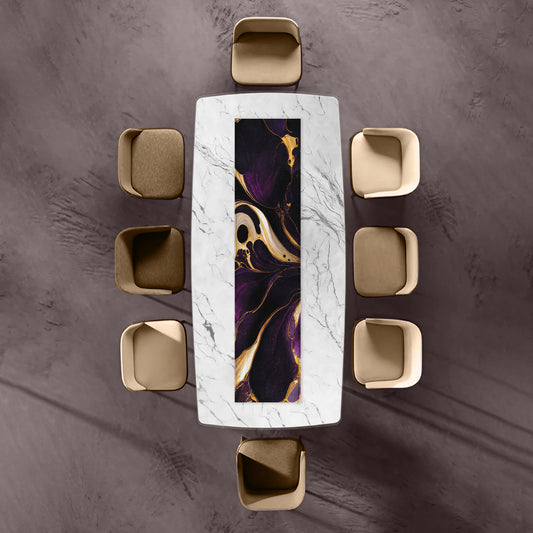 Golden Purple Spill 160cm Table Runner