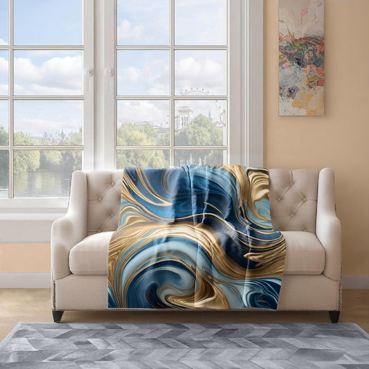 Golden Tides Light Weight Fleece Blanket by Nathan Pieterse