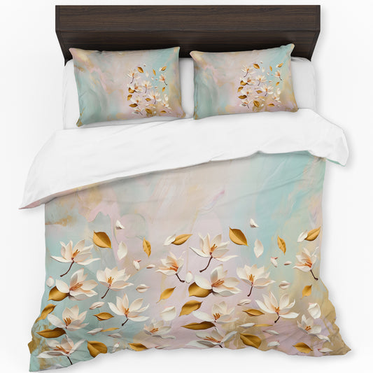 Gold Leaves Duvet Cover Set