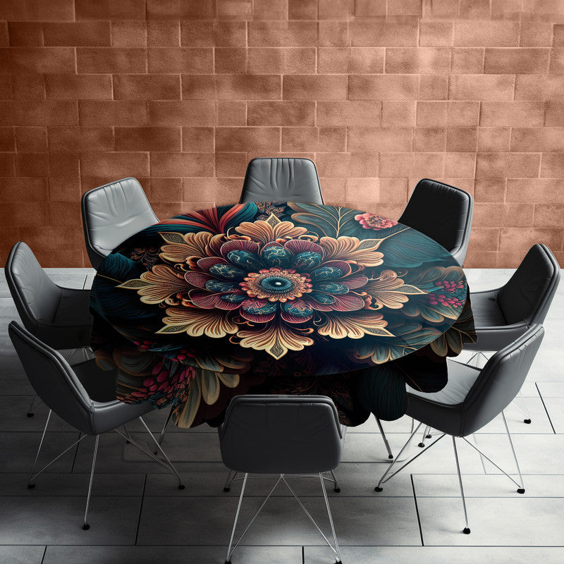 Gorgeous Floral Patterns Round Tablecloth