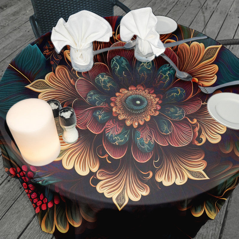 Gorgeous Floral Patterns Round Tablecloth