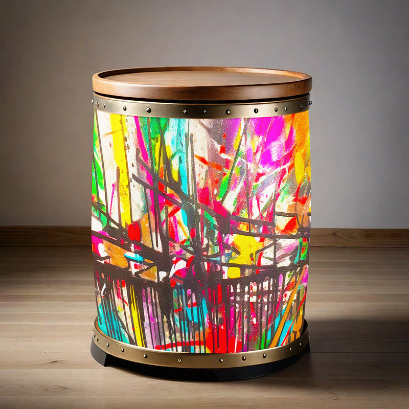 Graffiti Colours Decoupage Drum Cover