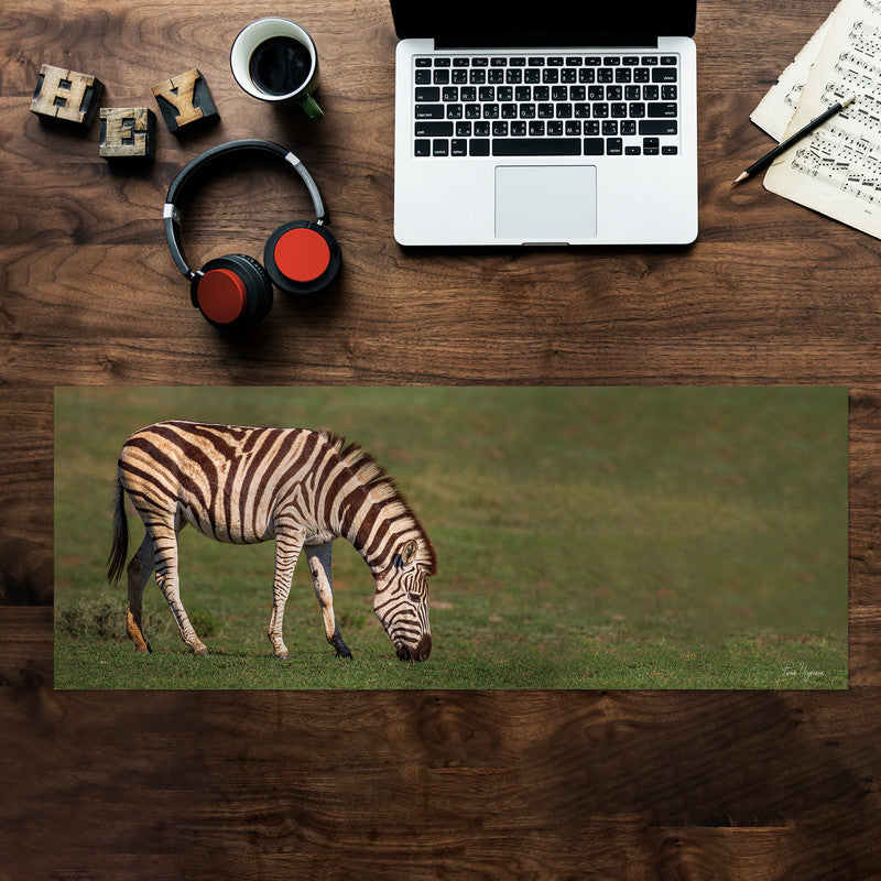 Grazing Zebra Desk Pad by Fanie Heymans