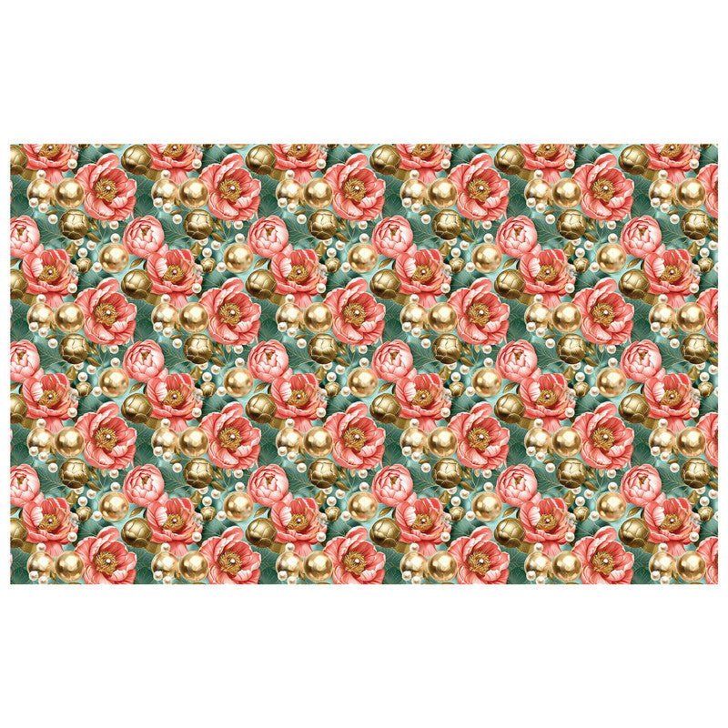 Green Gold And Apricot Rectangle Tablecloth