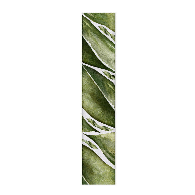 Green Leaves Close Up Table Runner by Mark van Vuuren