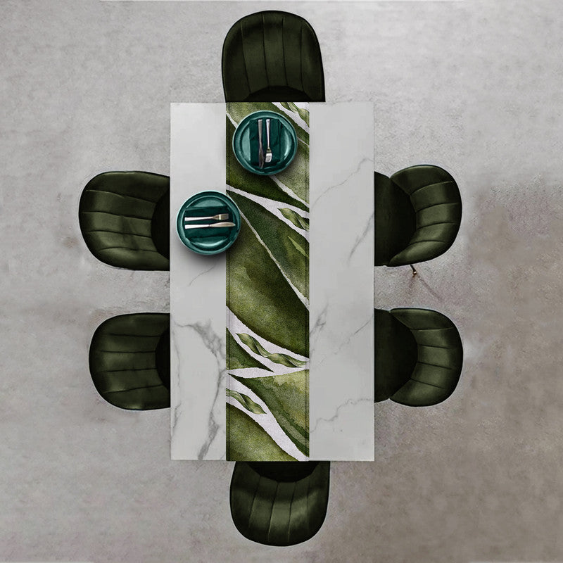 Green Leaves Close Up Table Runner by Mark van Vuuren