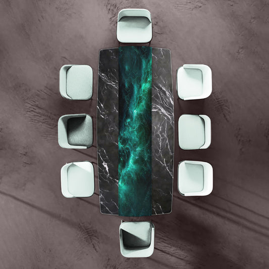 Green Luminescence Sea Table Runner