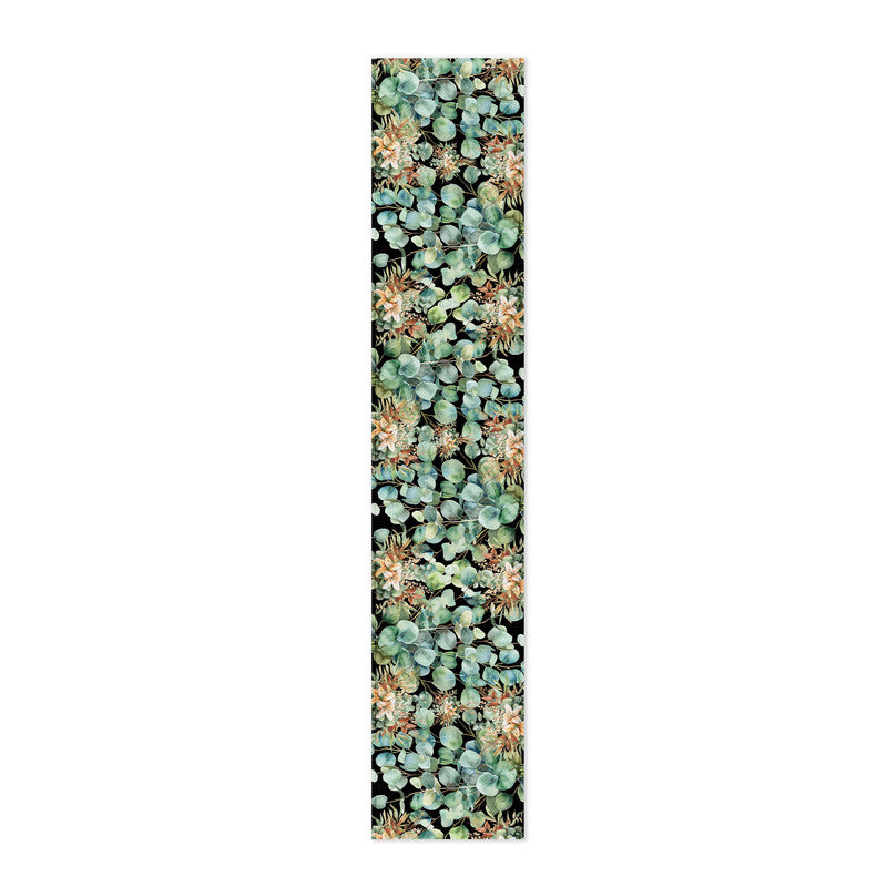 Green on Black Leaf Bouquet Table Runner By Mark Van Vuuren