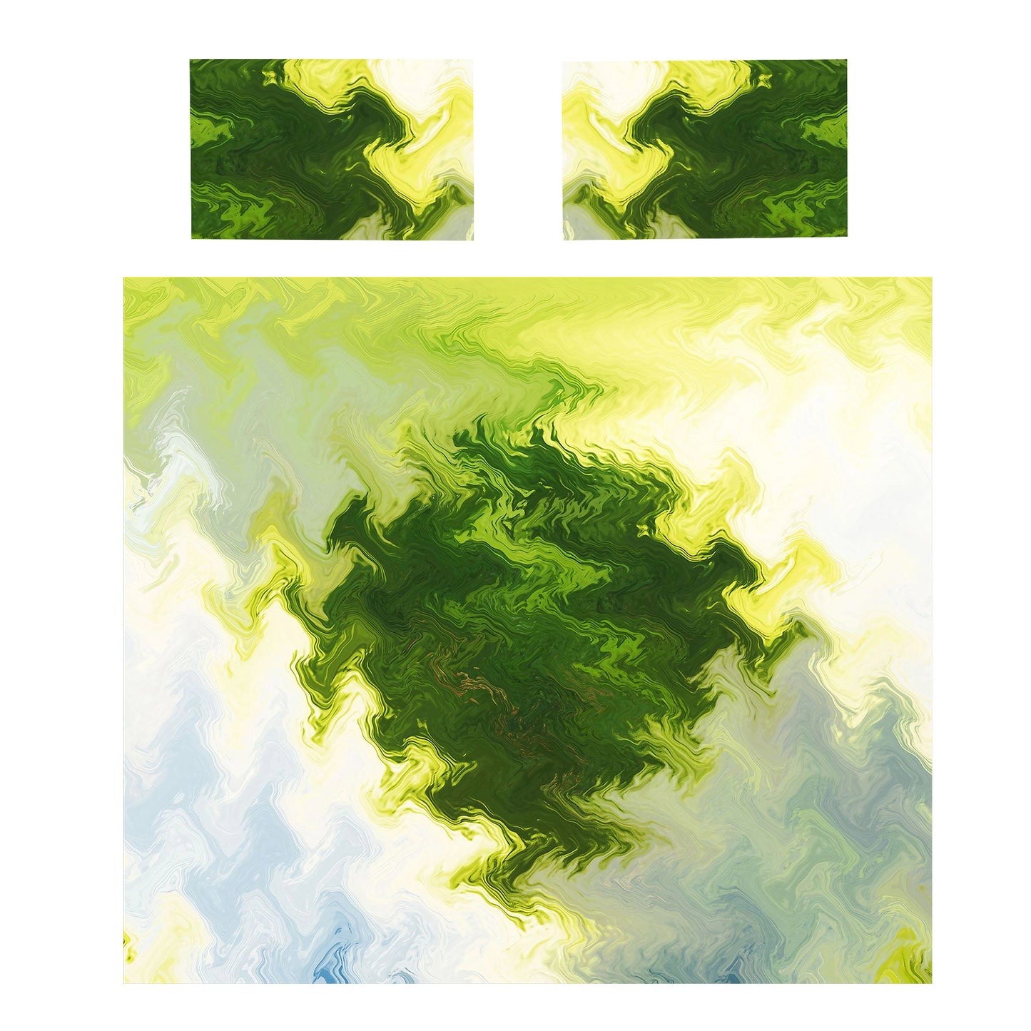 Green Diamond Duvet Cover Set