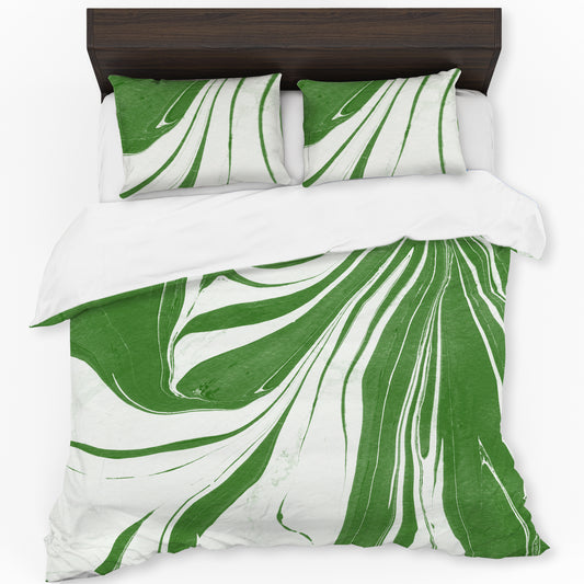 Green Marble Duvet Cover Set
