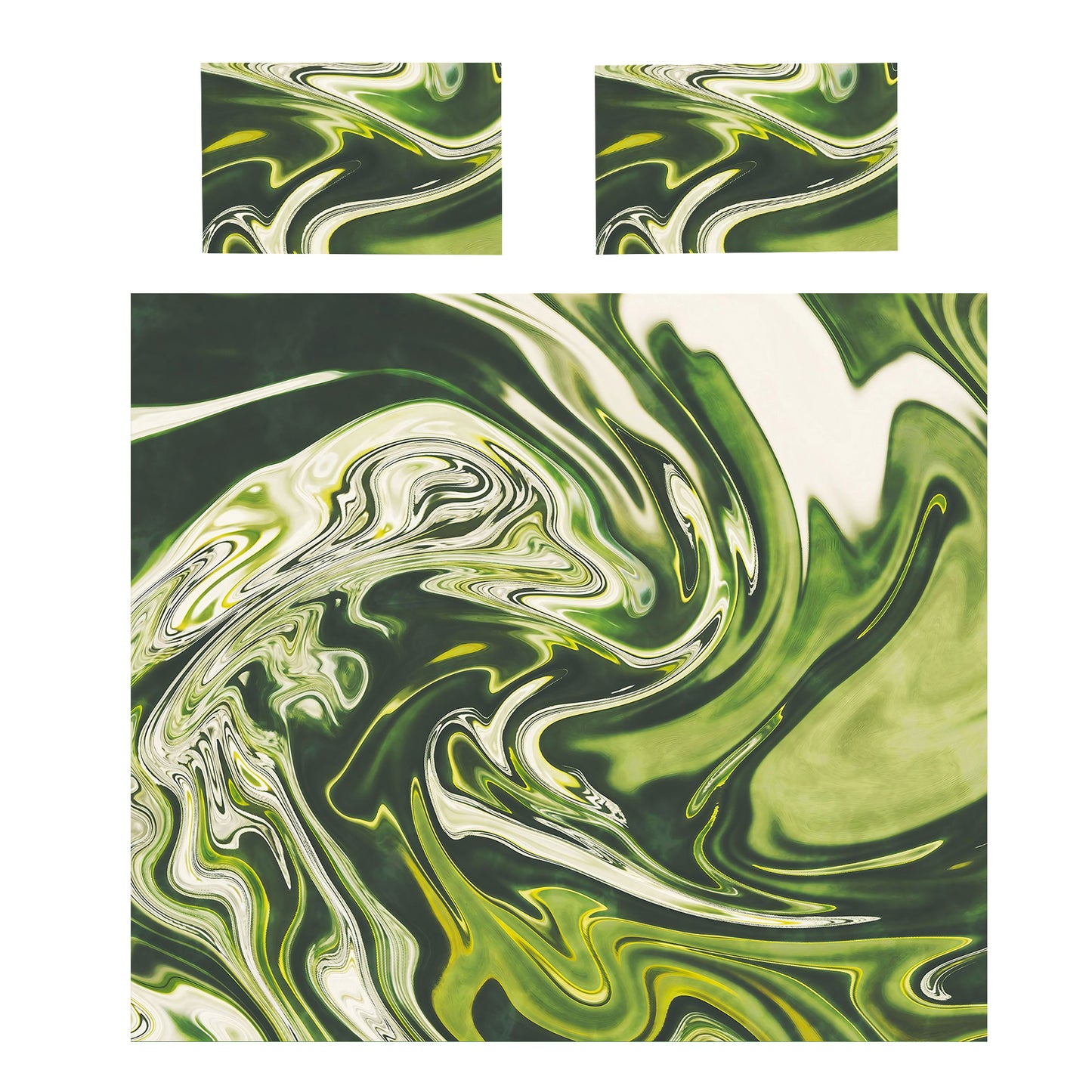 Green Swirl Duvet Cover Set