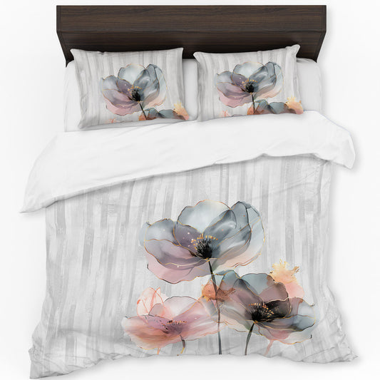 Grey Lines Duvet Cover Set