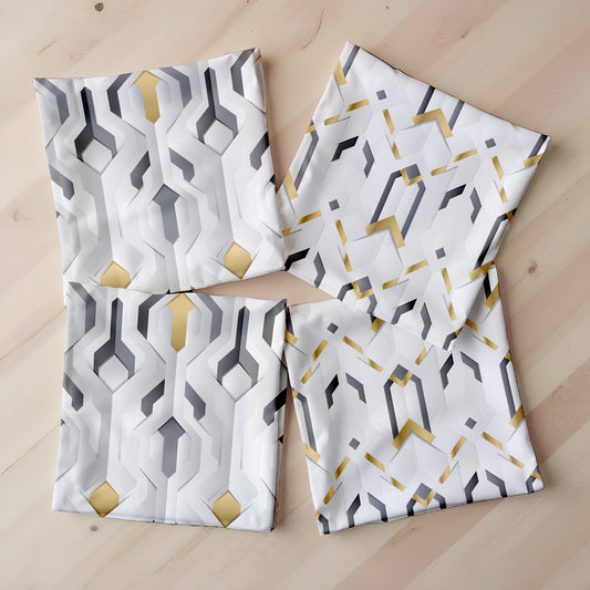 Grey Pattern Luxury Scatter Covers (Set of 4)