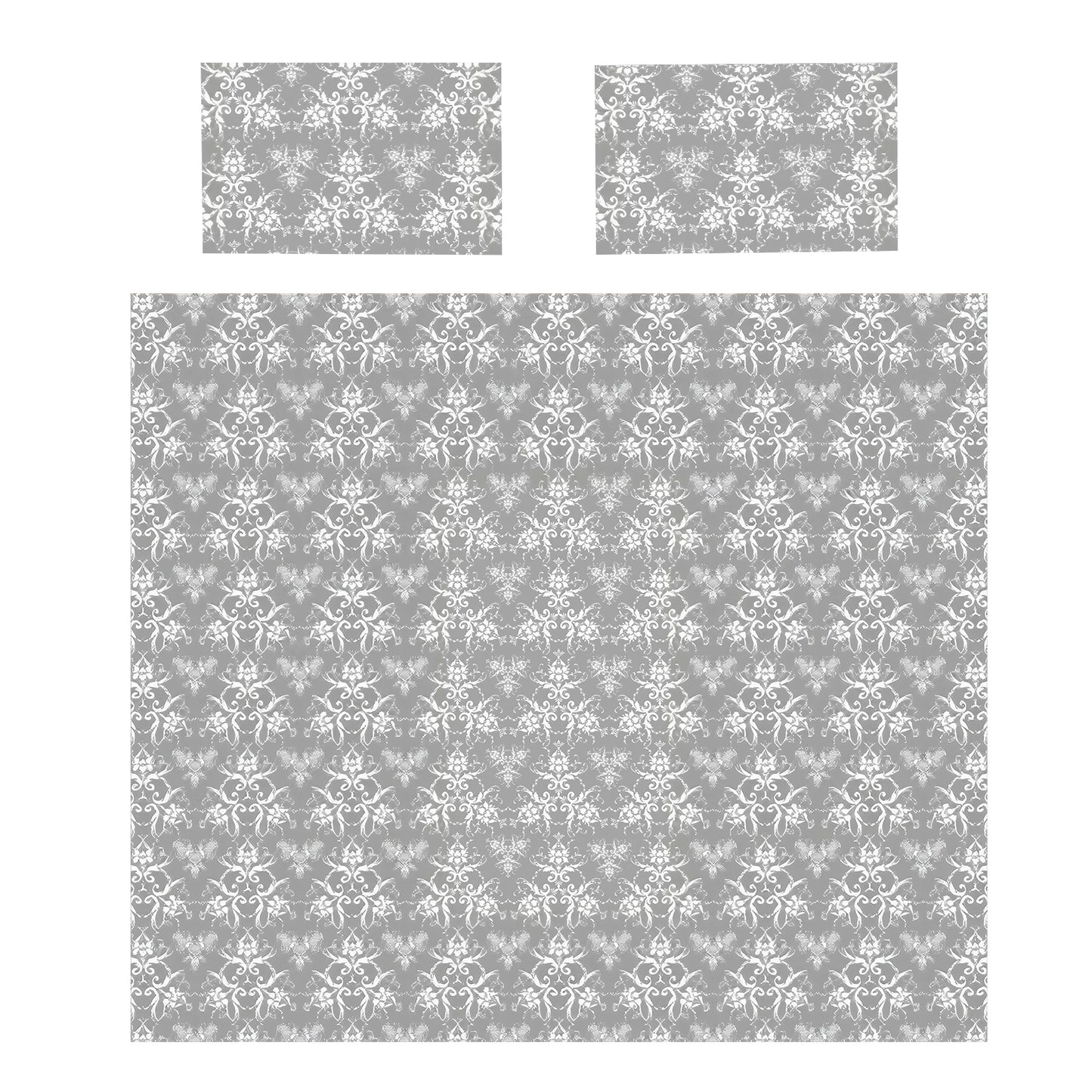 Grey and White Duvet Cover Set