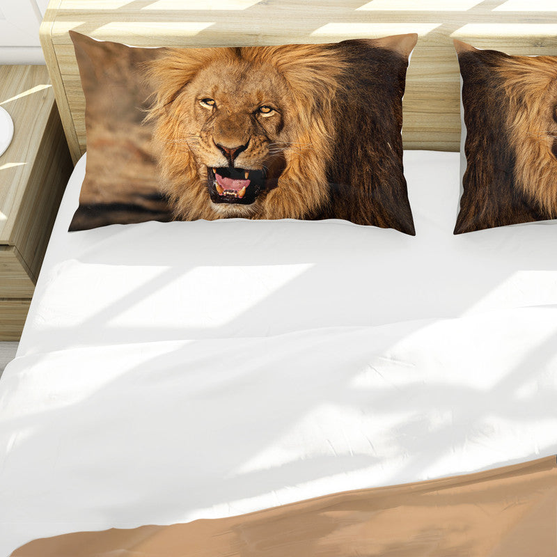 Growling Lion By Fanie Heymans Duvet Cover Set