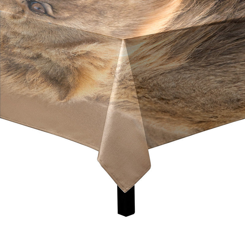 Growling Lion Square Tablecloth By Fanie Heymans
