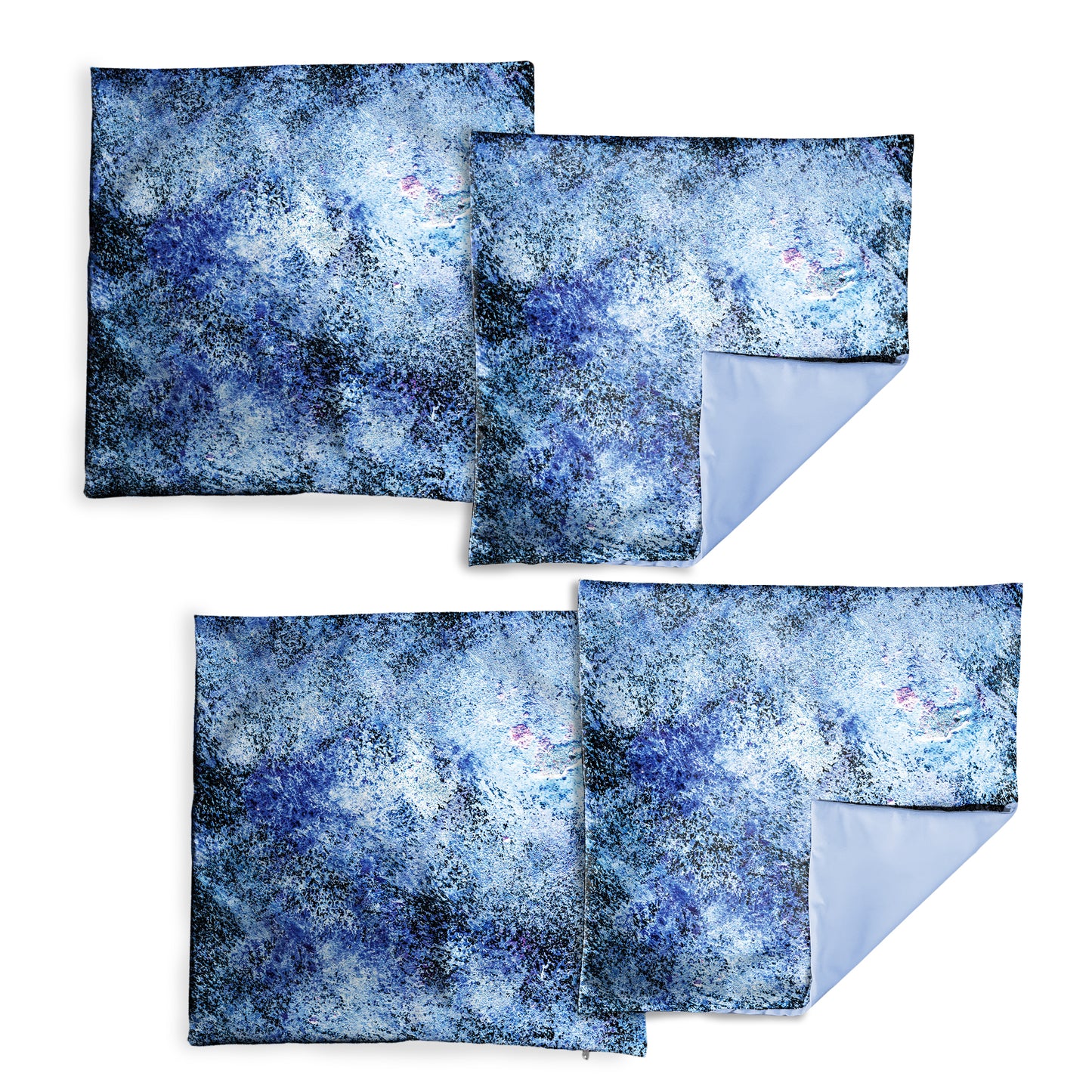 Grunge Blue Luxury Scatter Covers (Set of 4)