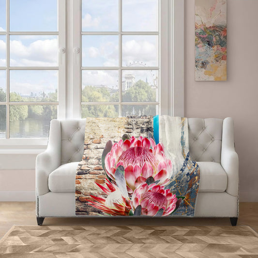 Grunge Proteas Light Weight Fleece Blanket