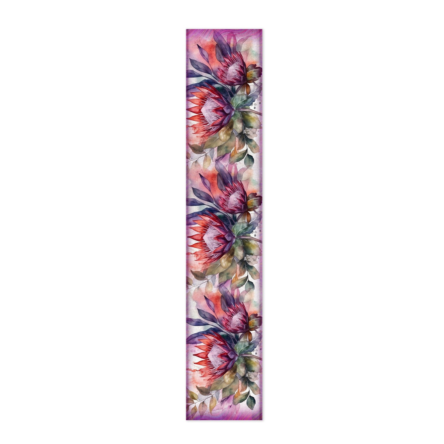 Hand Painted Proteas Table Runner