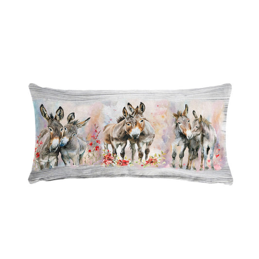 Happy Donkeys Oblong Luxury Scatter
