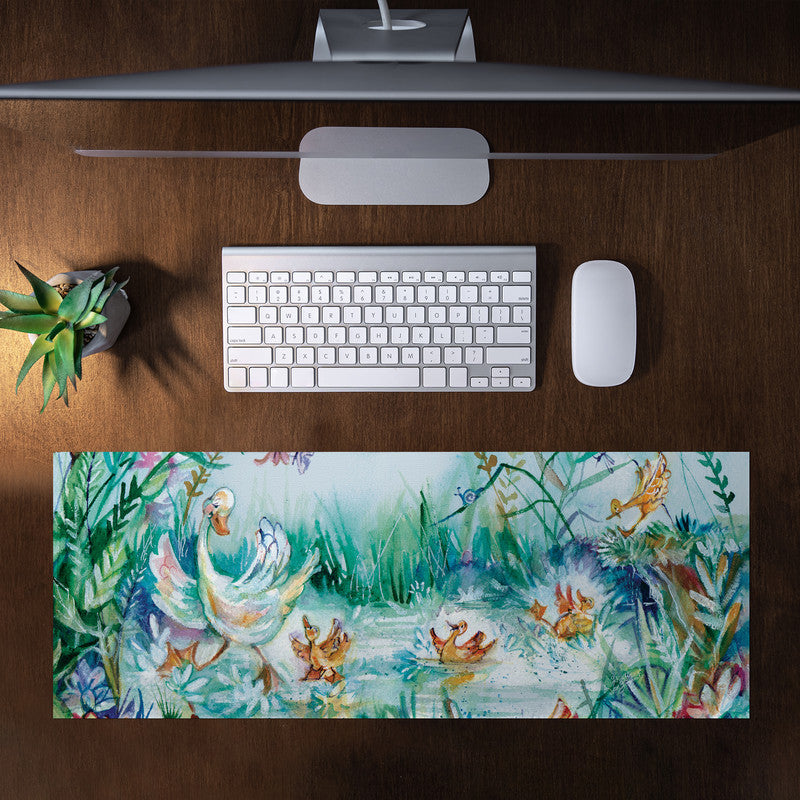 Happy Ducks Large Desk Pad by Kristin van Lieshout