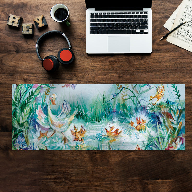 Happy Ducks Large Desk Pad by Kristin van Lieshout