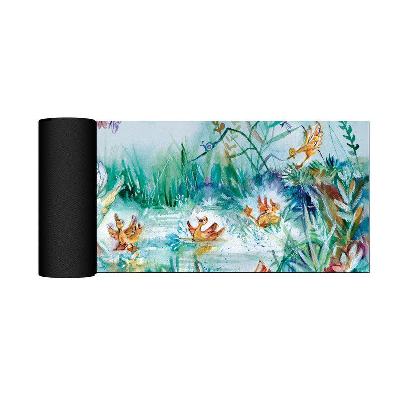 Happy Ducks Large Desk Pad by Kristin van Lieshout