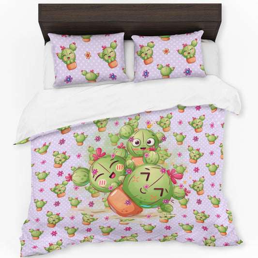 Happy Cactus Crew Kids Duvet Cover Set