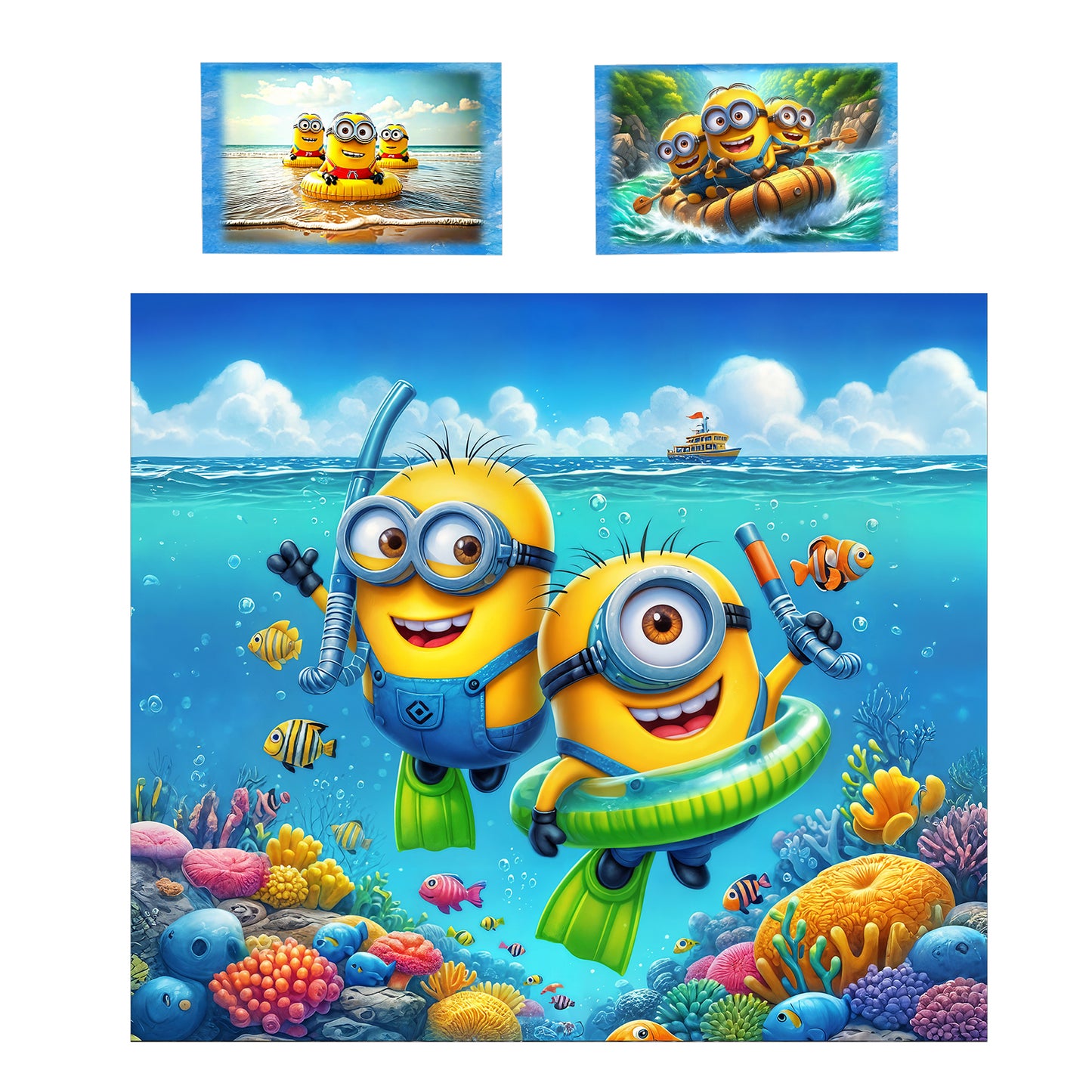 Happy Divers Kids Duvet Cover Set
