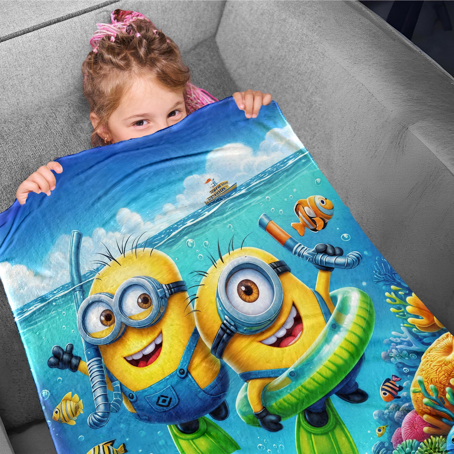 Happy Divers Toddler Fleece Blanket