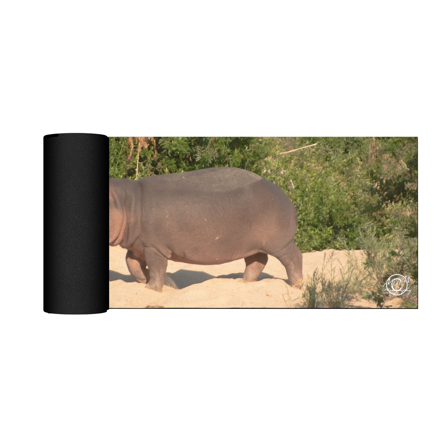 Happy Hippo Desk Pad by Ferdie Muller