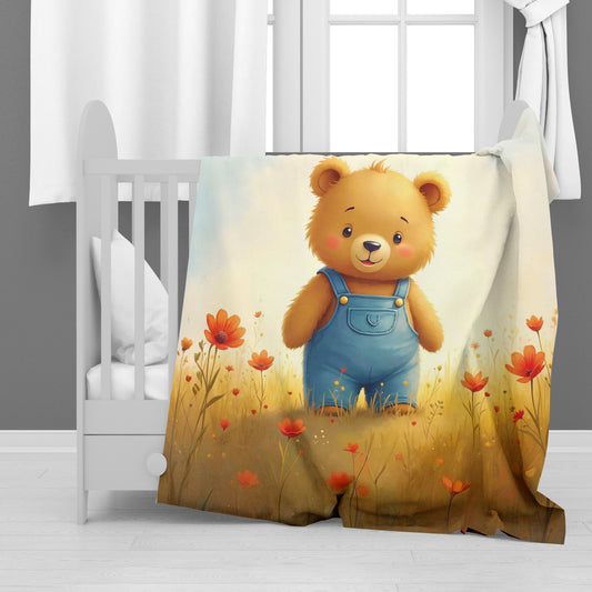 Happy Teddy Minky Blanket