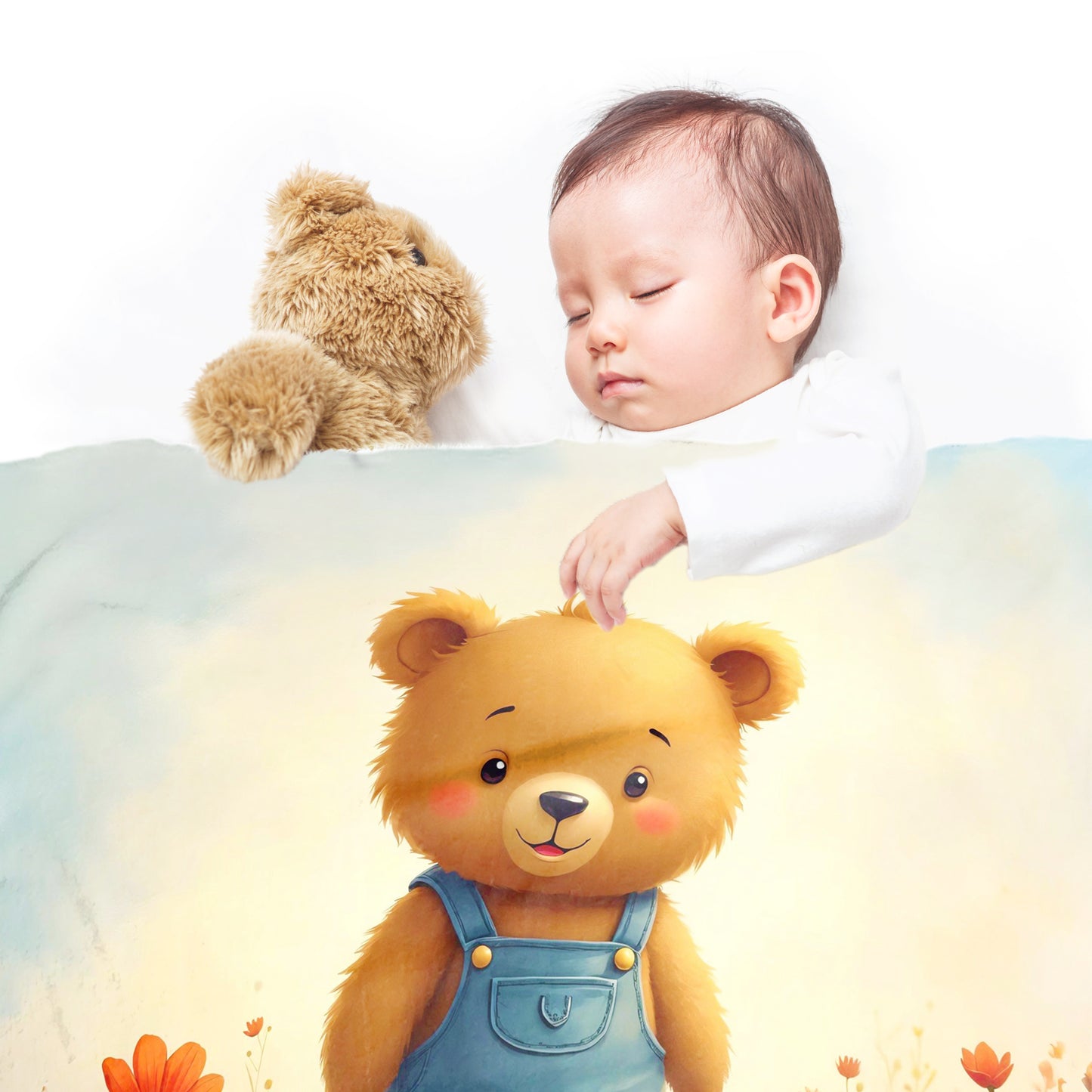 Happy Teddy Minky Blanket