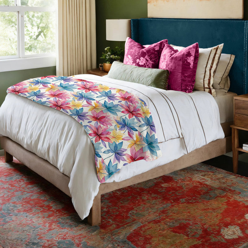 Harlequins Light Bed Throw