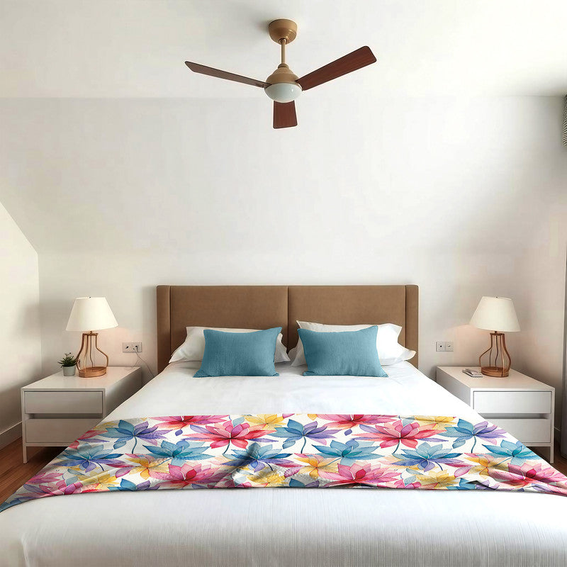 Harlequins Light Bed Throw