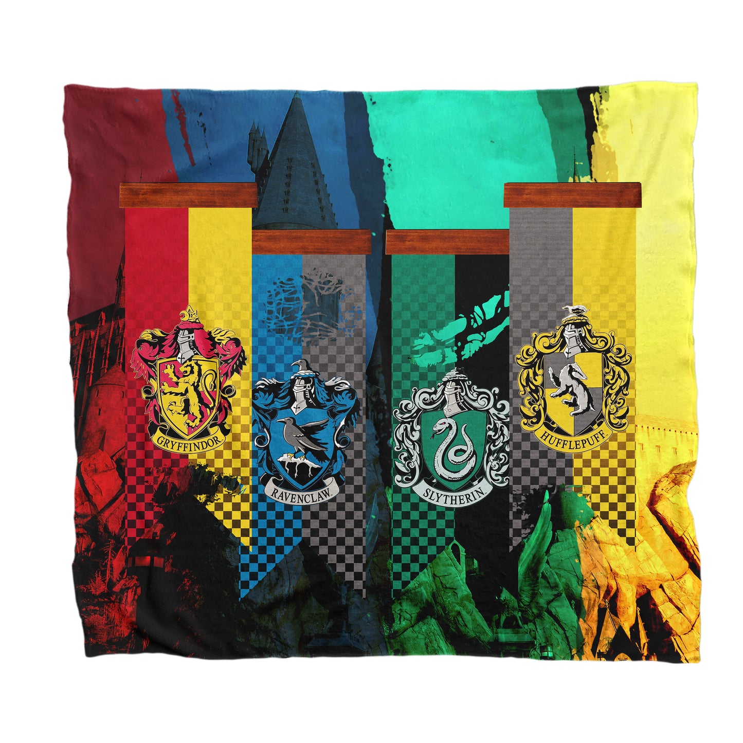 Harry Potter Houses Light Weight Fleece Blanket