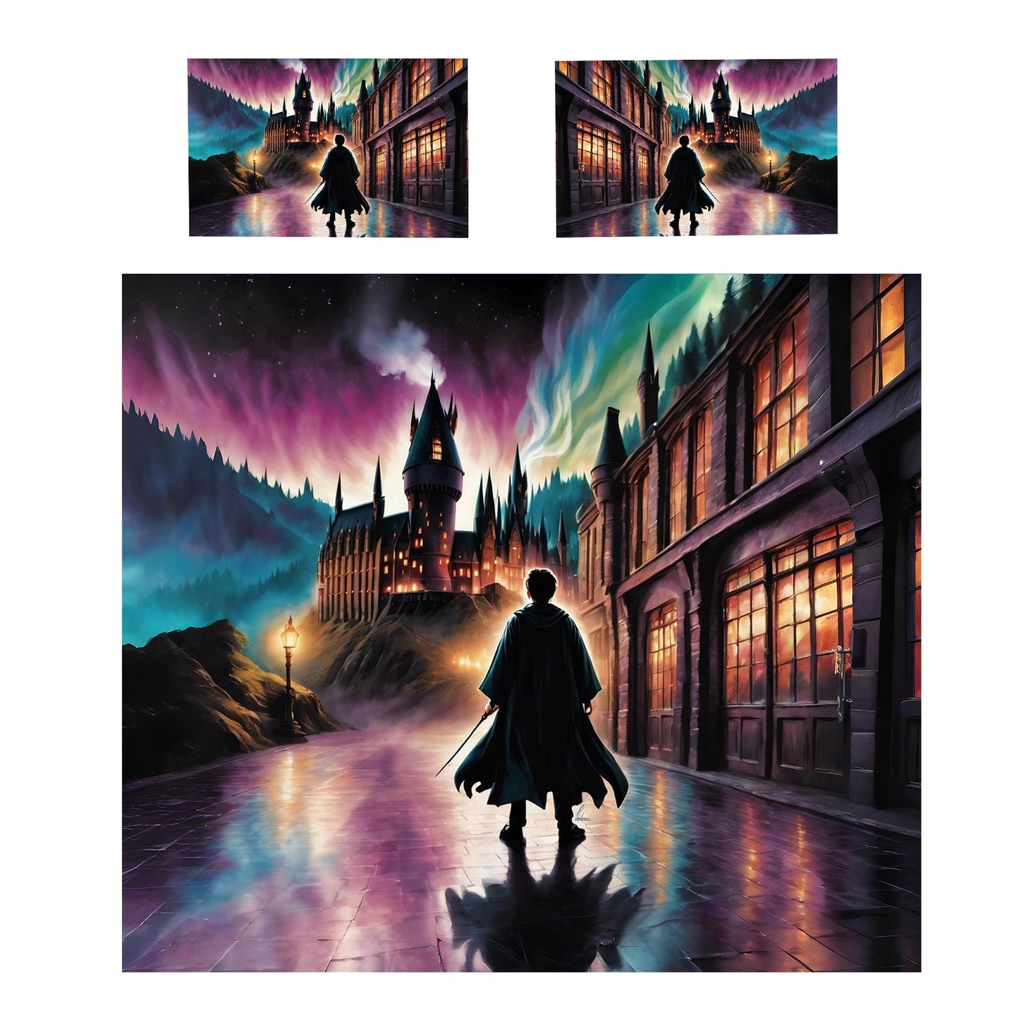 Harry Potter Wizard's Walk – Hogwarts Duvet Cover Set by Nathan Pieterse