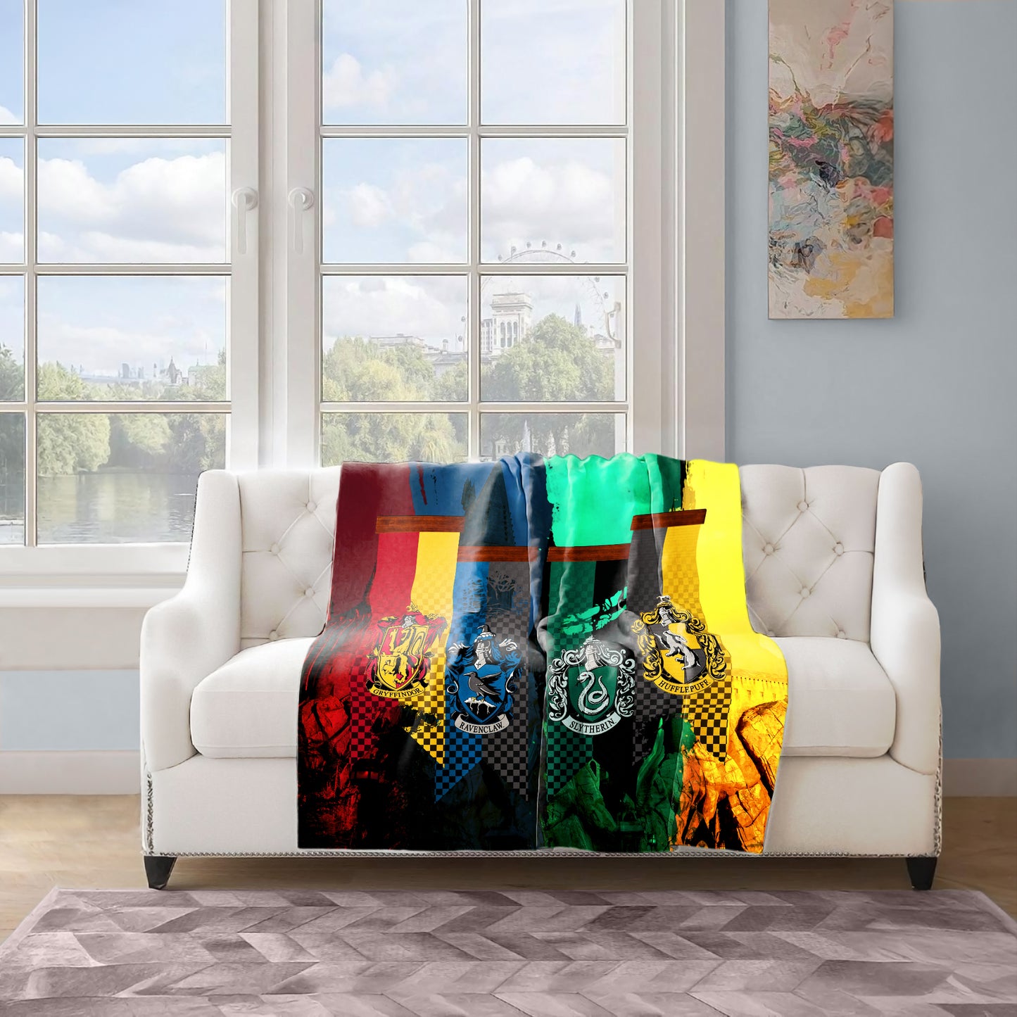 Harry Potter Houses Light Weight Fleece Blanket