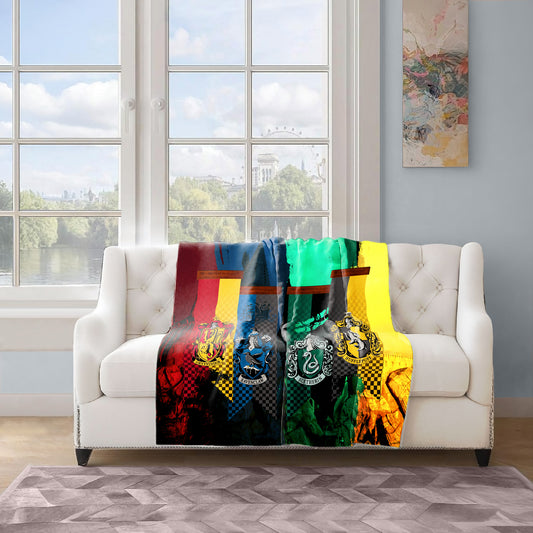 Harry Potter Houses Light Weight Fleece Blanket