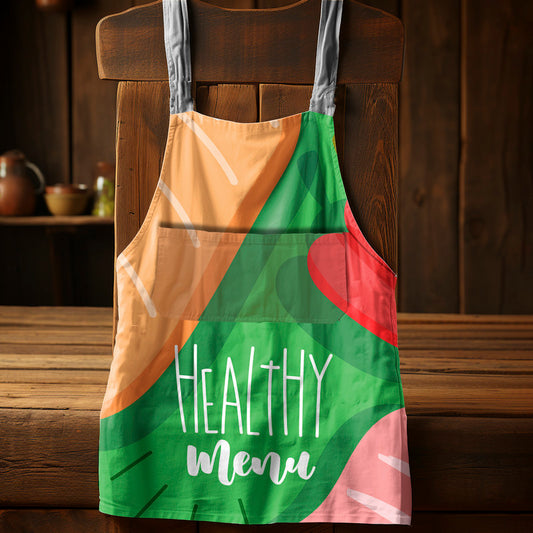 Healthy Menu Medium Length Apron