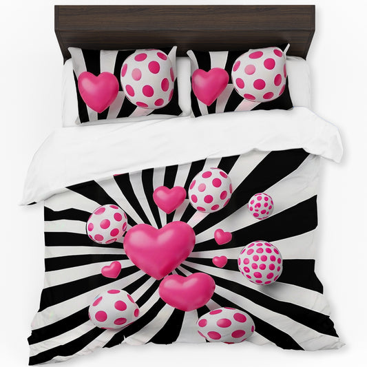 Hearts and Balls Duvet Cover Set