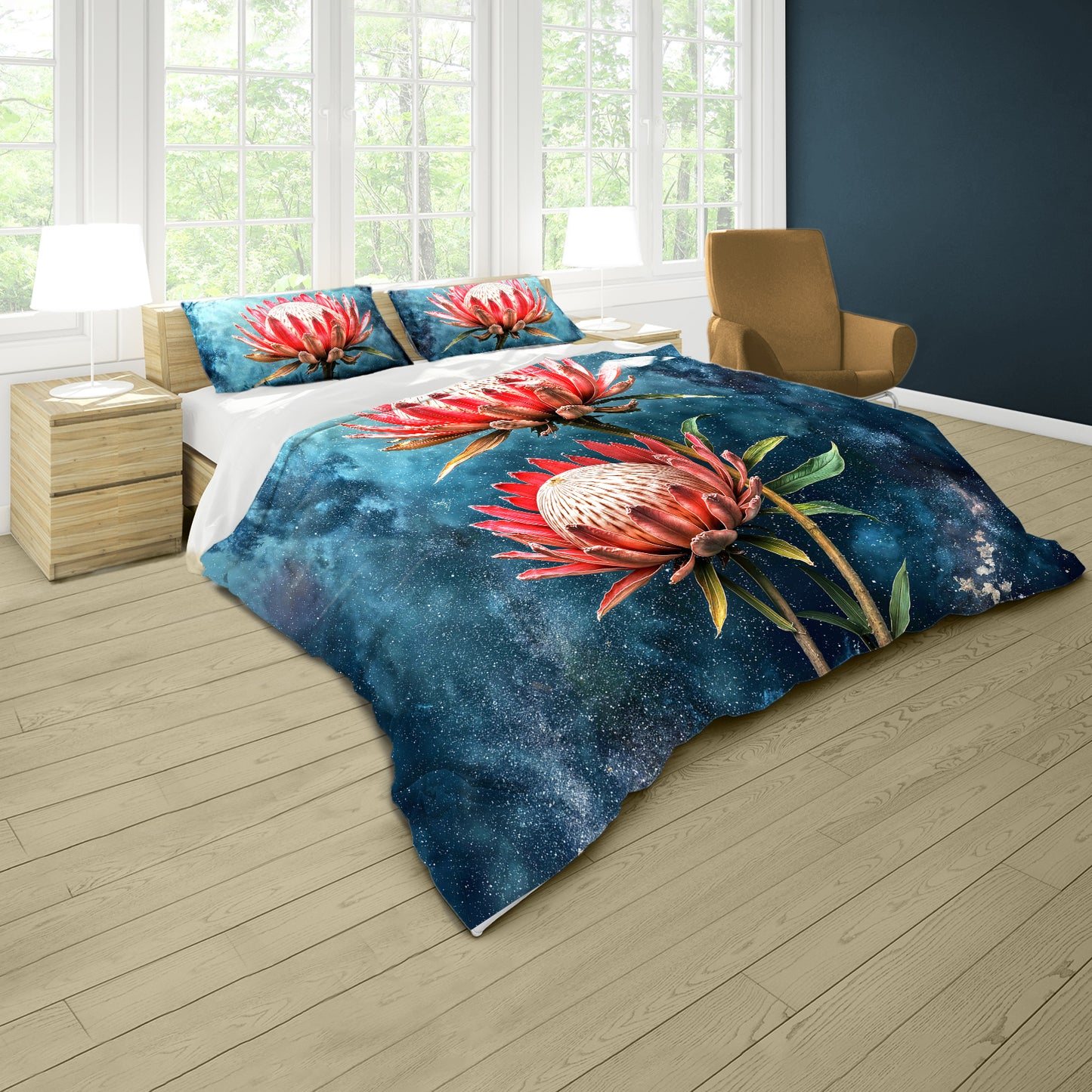 Heavenly Protea Duvet Cover Set