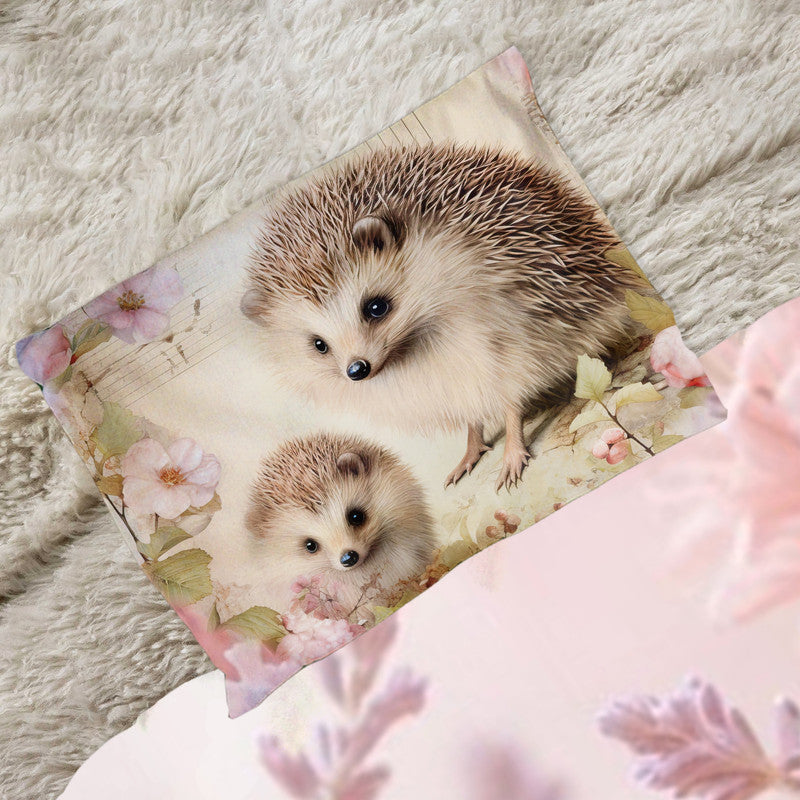 Hedgehog Floral Field Cot Set