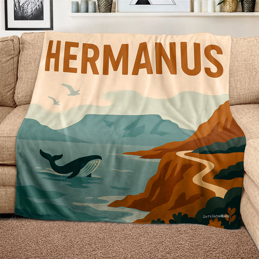 Hermanus Light Weight Fleece Blanket by Wikus Schalkwyk