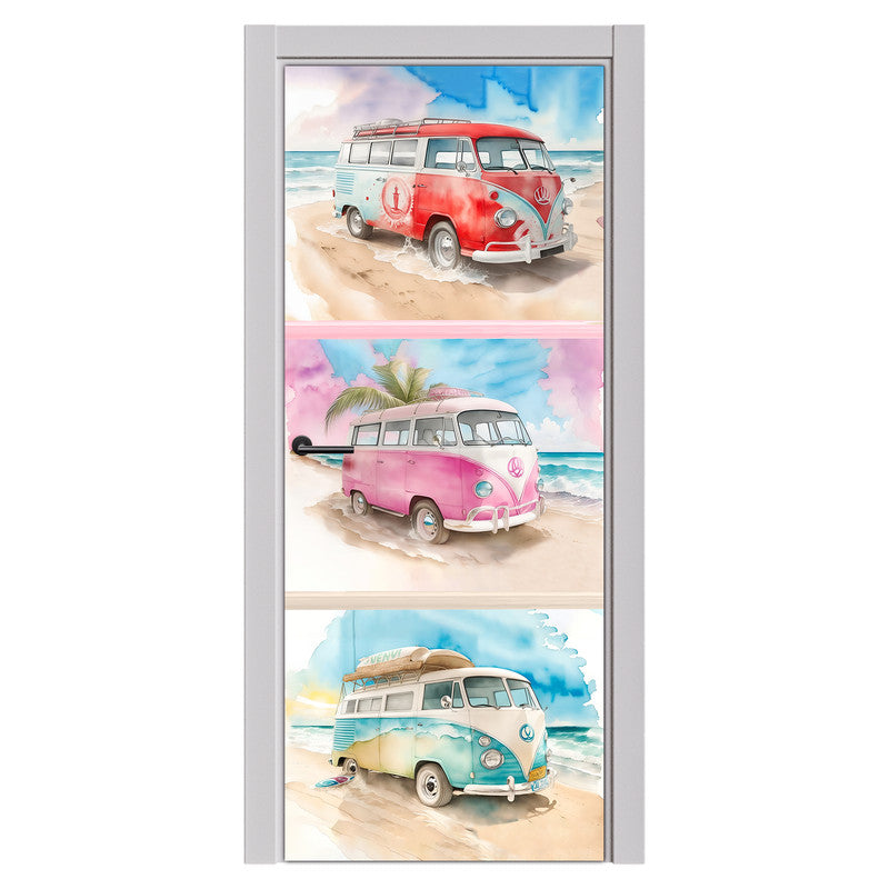 Hippy Van Door Decoupage