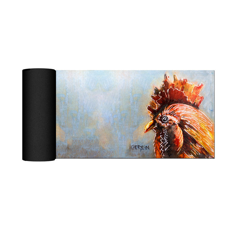 Roosters Large Desk Pad by Cherylin Louw