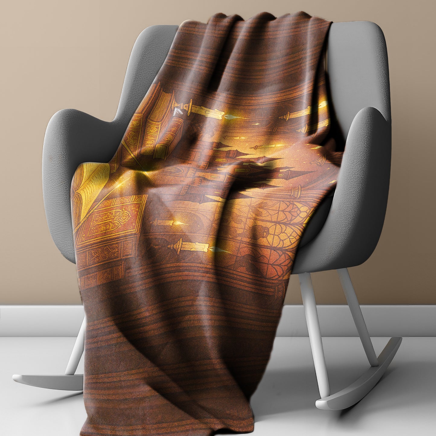 Hogwarts Library Dreams Light Weight Fleece Blanket by Nathan Pieterse